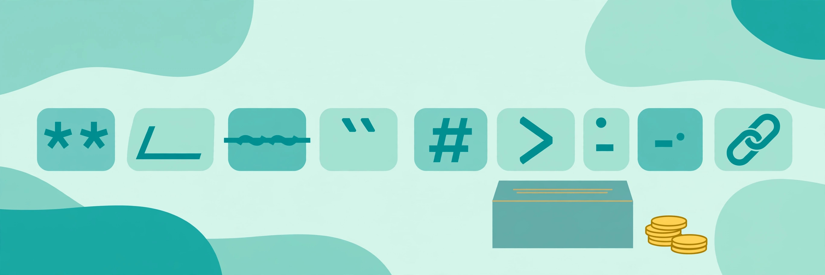 Plain text decorated with markdown formatting symbols