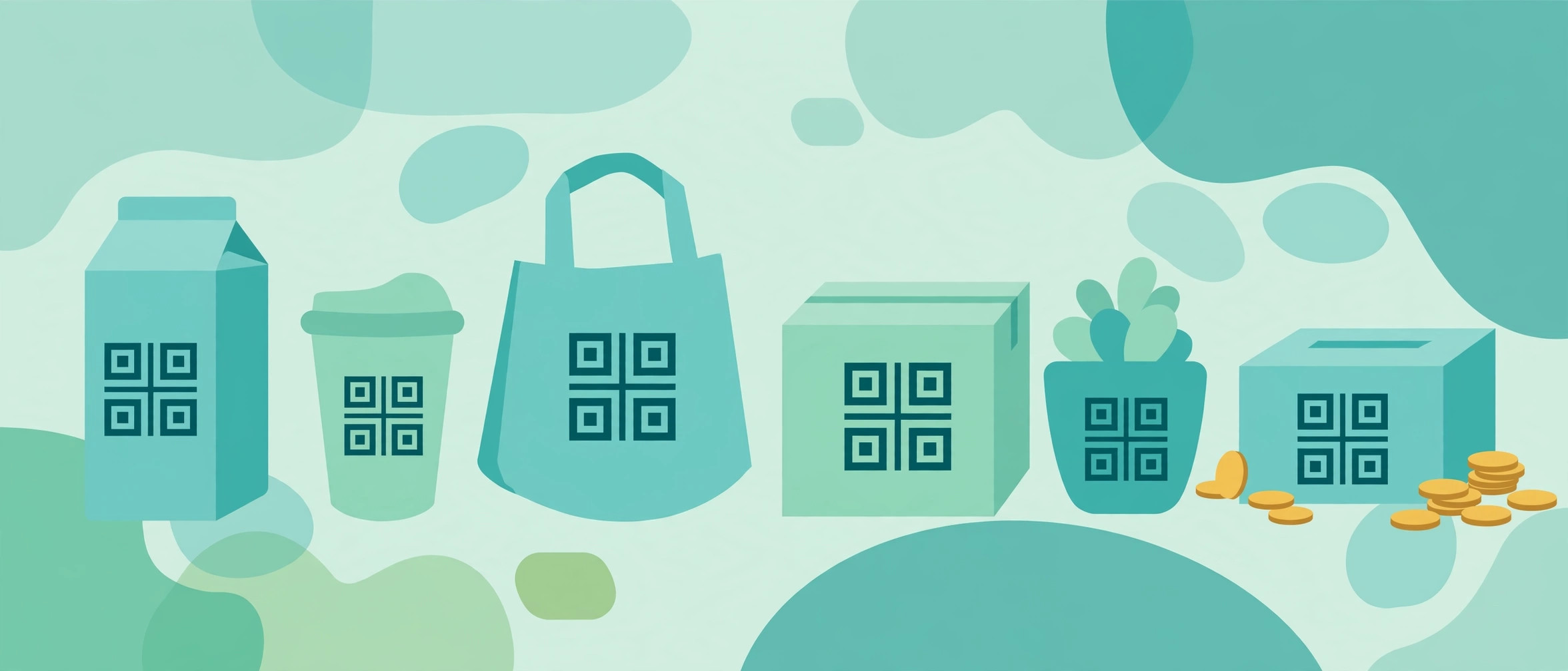 QR codes printed on business cards, flyers, and product packaging