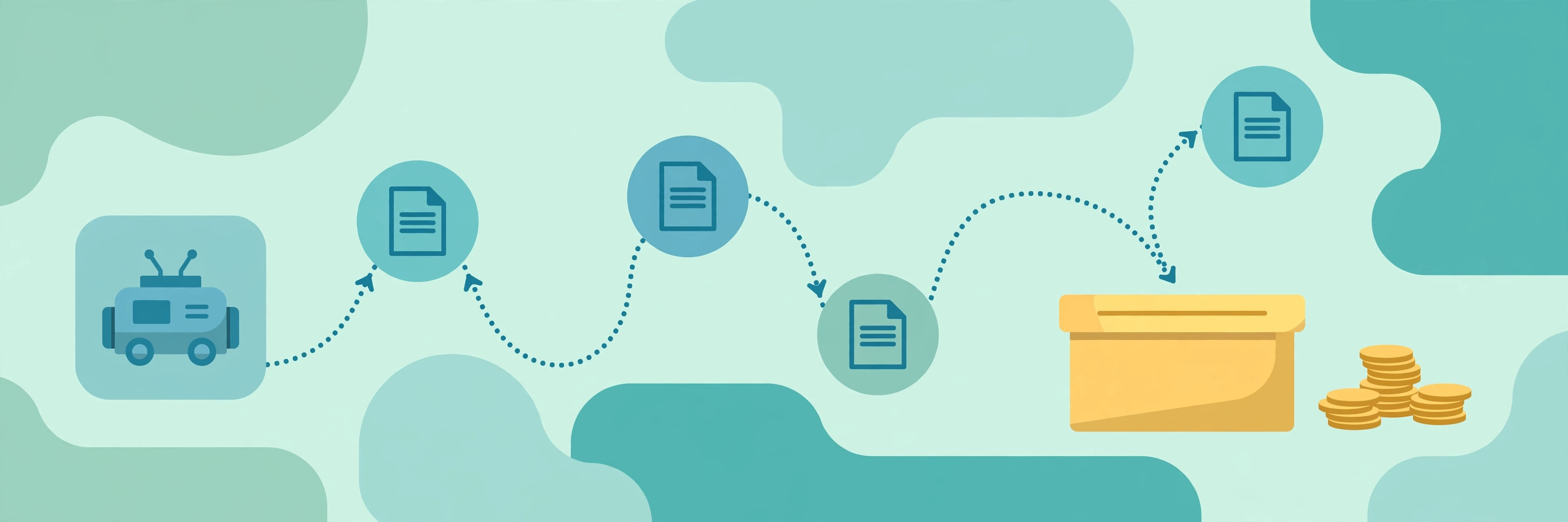 Diagram of a crawler path through allowed pages